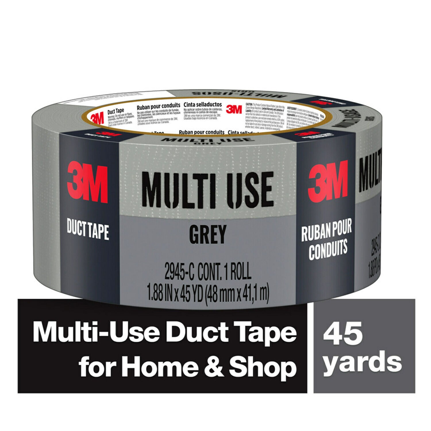 7100214397 - 3M Multi-Use Duct Tape 2945-C, 1.88 in x 45 yd (48.0 mm x 41.1 m) 12
rls/cs
