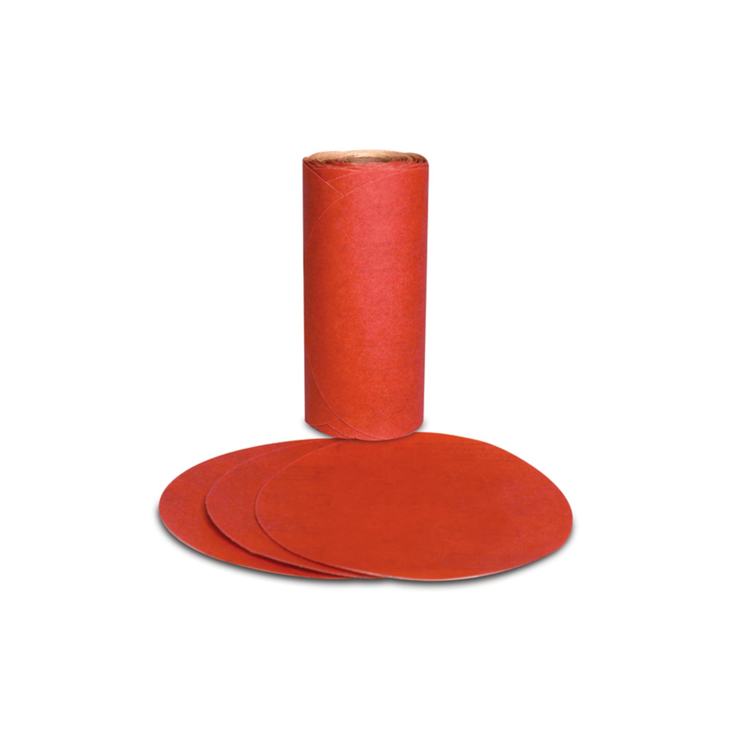 7000119912 - 3M Red Abrasive PSA Disc, 01604, 5 in, P240, 100 discs per roll, 6
rolls per case