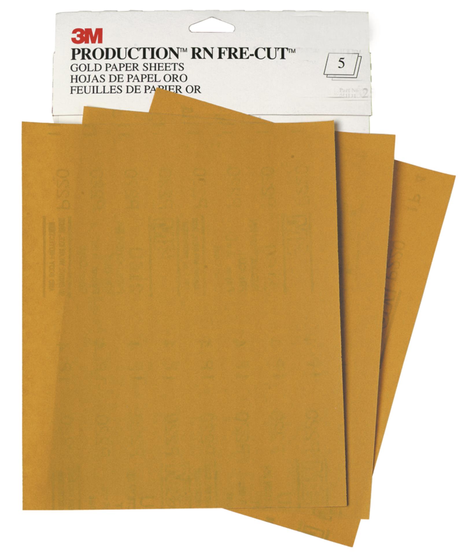 3 x 5m P120 Fine Grit Yellow Oxide Sandpaper Glass Paper 