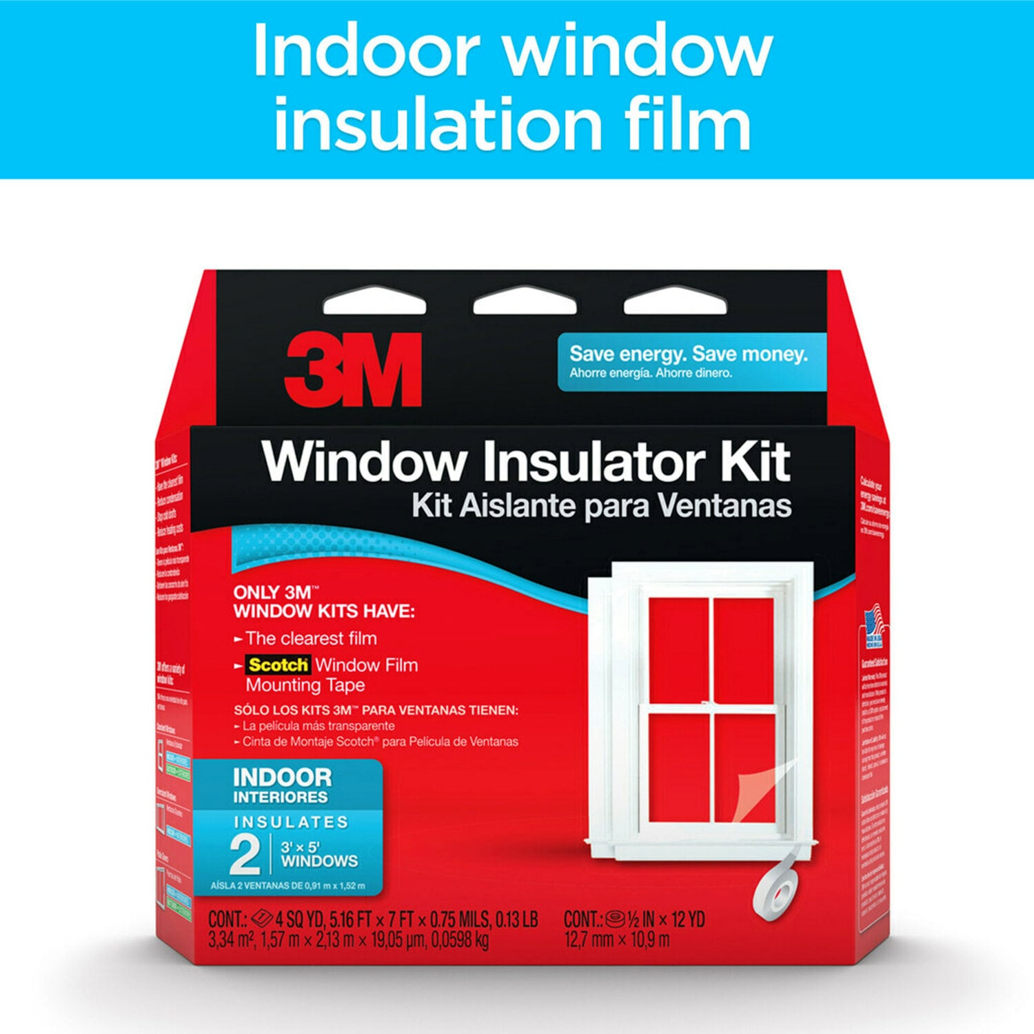 7100075737 - 3M Indoor Window Insulator Kit - Two Pack, 2120W-6