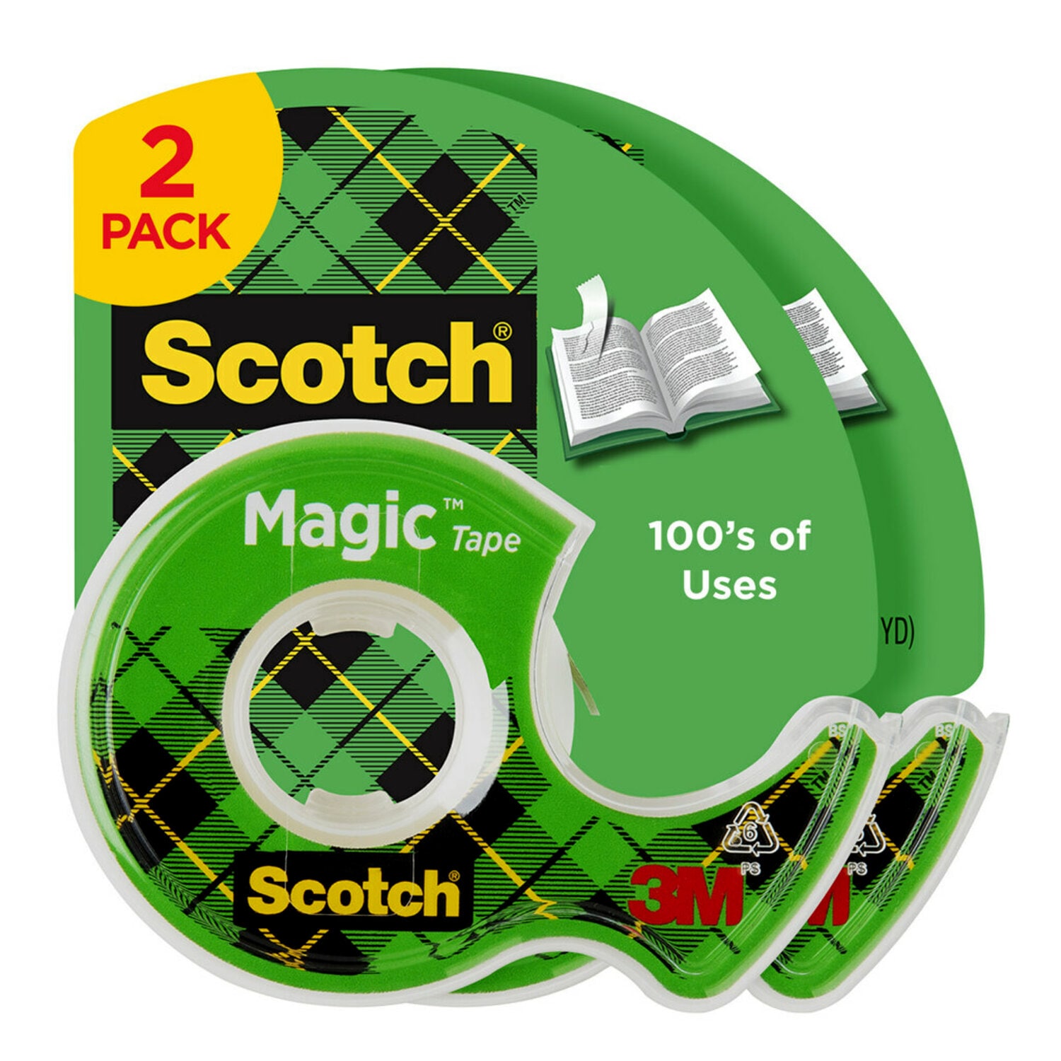 7010372560 - Scotch Magic Tape 119SDM-2, 1/2 in x 750 in