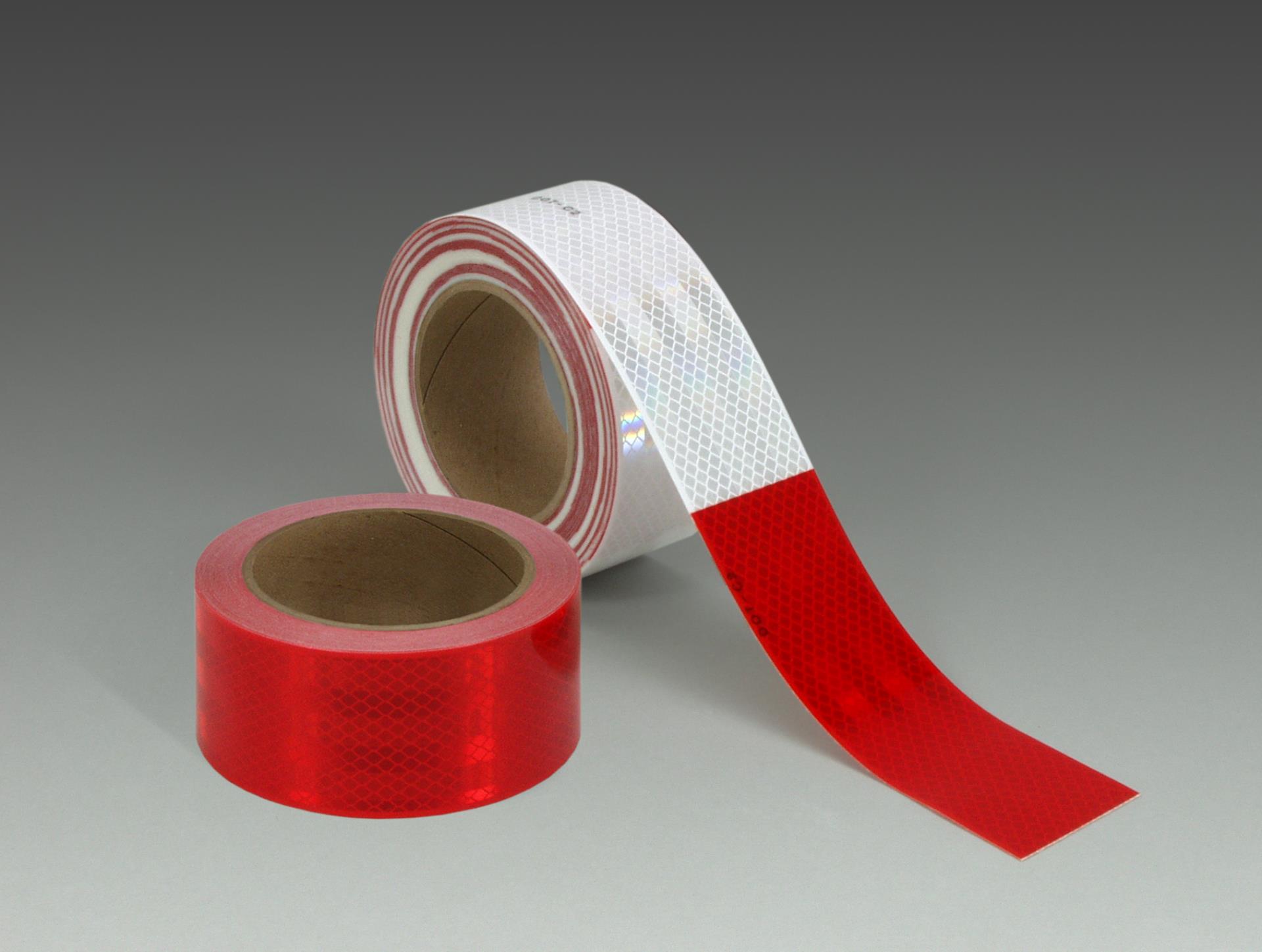WHITE Silver RED Reflective   Conspicuity Tape  5/8" x 25'  6" x 6" repeat 