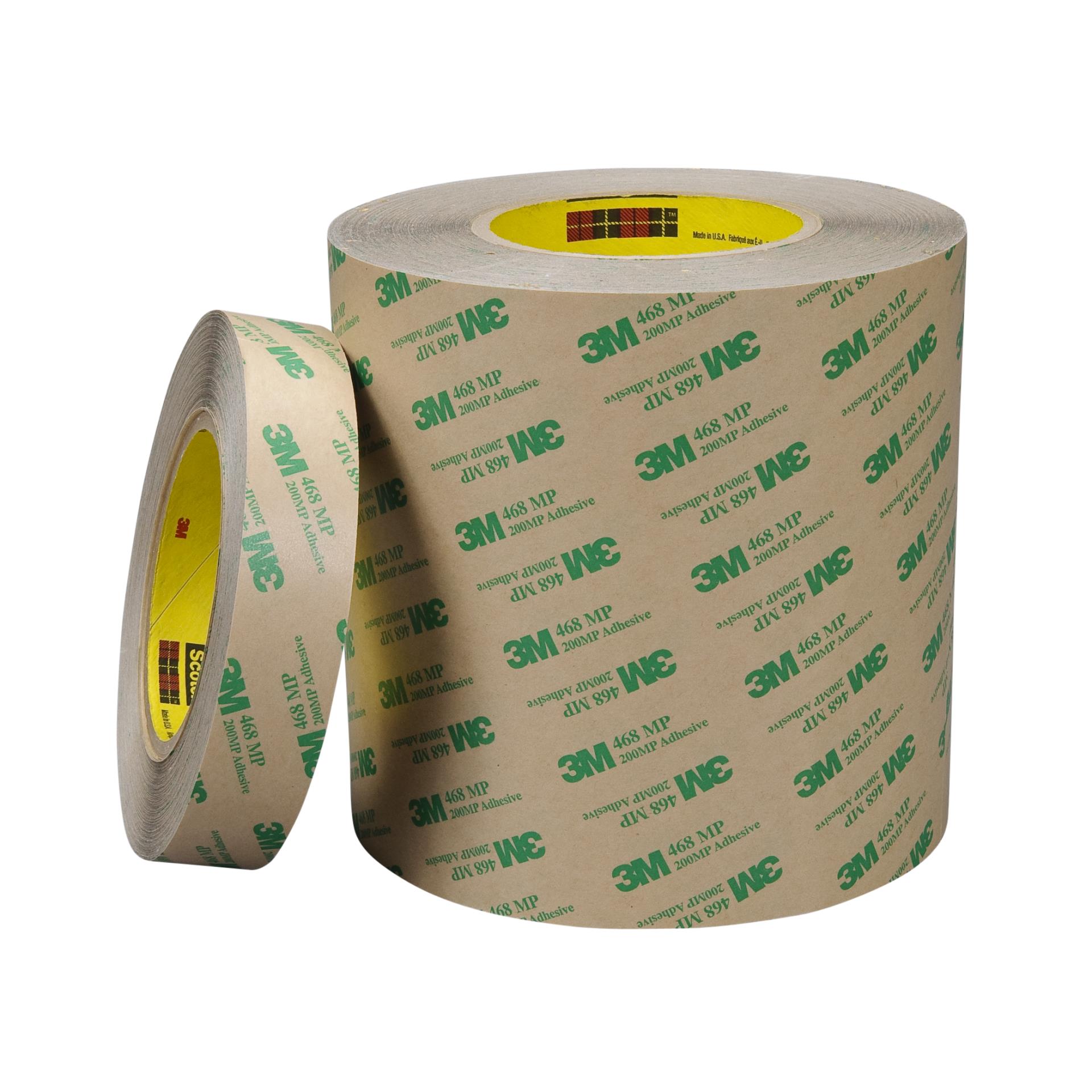 50021200255675 3M™ Adhesive Transfer Tape 468MP, Clear, 48 in x 180 yd,  mil, roll per case Aircraft products adhesive-transfer-tapes 9393693
