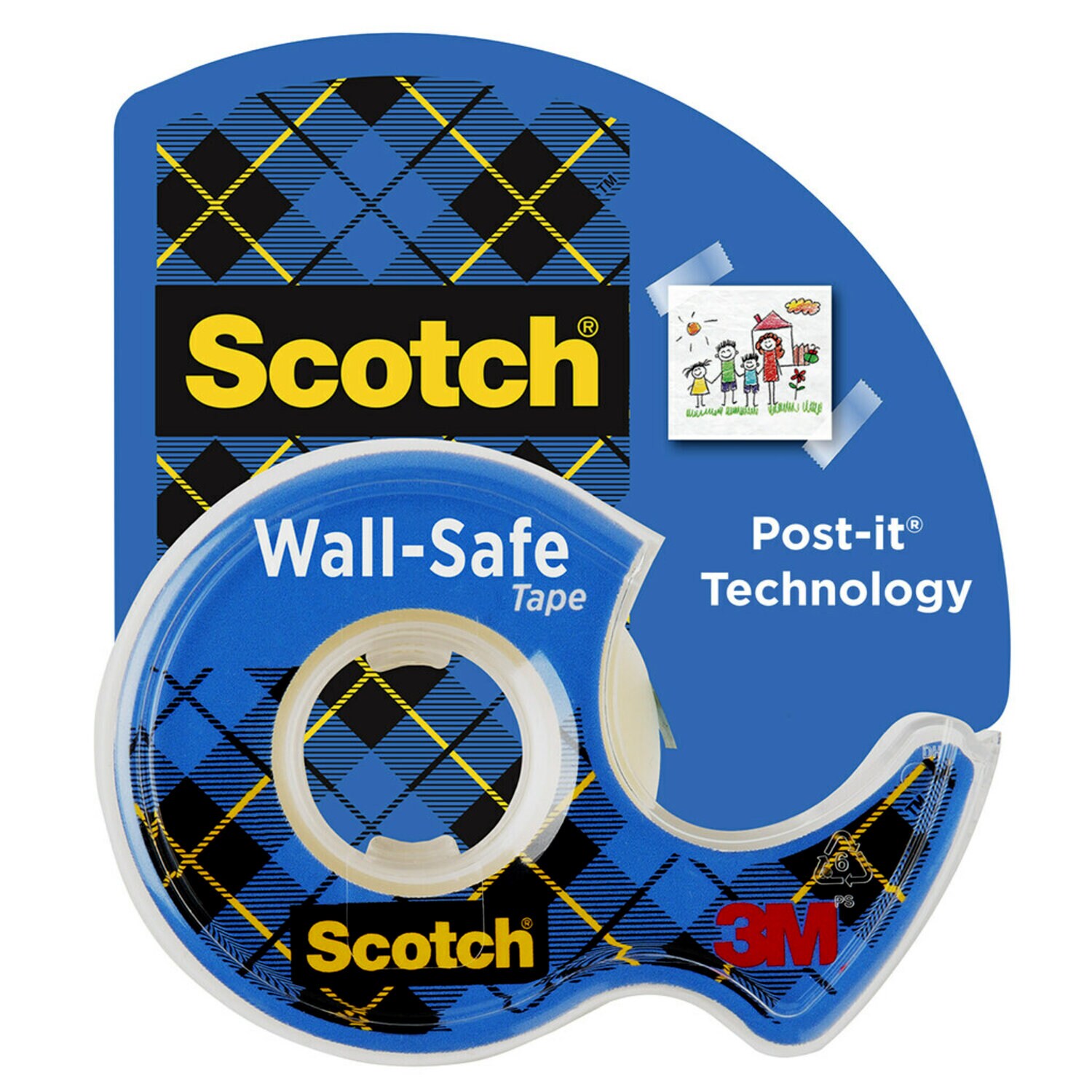 7100131773 - Scotch Wall-Safe Tape, 183, 3/4 in x 650 in (19 mm x 16.5 m)